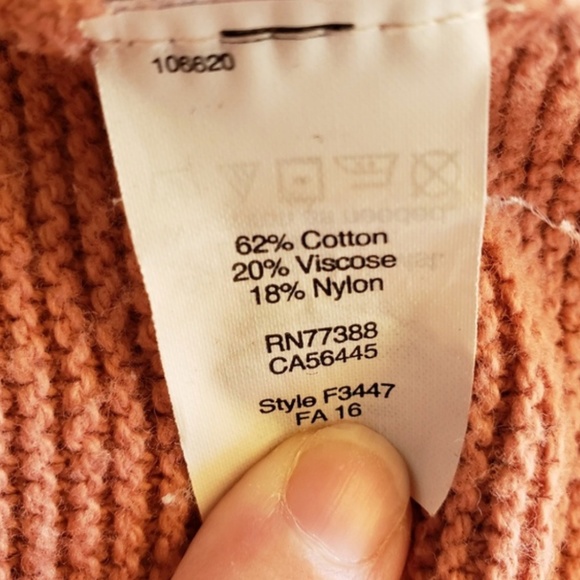 Madewell Riverside Textured Sweater Peach - Picture 6 of 7